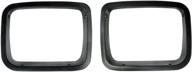 🚗 black headlight bezel kit for 87-95 jeep wrangler yj by rugged ridge 12419.24 logo