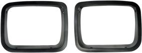 img 1 attached to 🚗 Black Headlight Bezel Kit for 87-95 Jeep Wrangler YJ by Rugged Ridge 12419.24