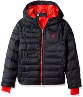 spyder boys upside jacket black logo