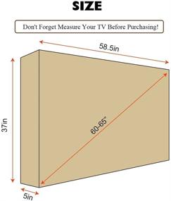 img 3 attached to 📺 Защитный чехол для наружного телевизора 40-43 дюйма | Двойная молния, защита от пыли и погоды | В комплекте крепление и карман для хранения пульта управления