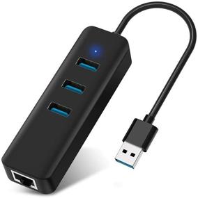 img 4 attached to 🔌 KOOTION 3-Port USB 3.0 Hub with RJ45 1000 Gigabit Ethernet Converter for Laptop, USB A to RJ45 Ethernet Port Adapter, Compatible with Windows XP, Vista, Windows 7/8/10, Mac OS 10.6+, Linux - Enhanced SEO