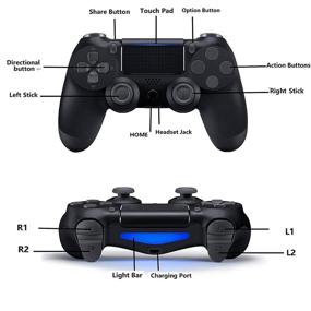 img 3 attached to 🎮 Беспроводной контроллер PS4 с вибрацией DualShock и USB-кабелем, поддерживает консоли PS4/Slim/Pro (чёрный) - повышенная оптимизация для поисковых систем