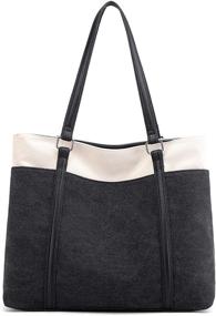 img 4 attached to VOGUZY Womens Canvas Shoulder Handbags