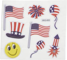 img 1 attached to 240-Piece Patriotic American Memorabilia Flag Sticker Sets - USA Flag, Uncle Sam, Fireworks Themed Adhesive Stickers for Independence Day, Labor Day, Veteran's Day