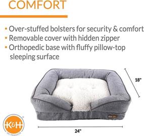 img 3 attached to 🐶 Pillow-Top Orthopedic Lounger Sofa Dog Bed by K&amp;H Pet Products - Premium Pet Bed