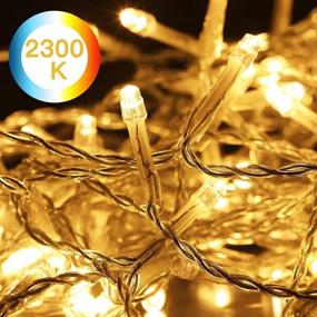 img 1 attached to 🎄 Quntis 328FT 500 LEDs Warm White Christmas String Lights - Xmas Tree Cluster Lights with 8 Modes, Waterproof for Outdoor Indoor Holiday Wedding Party Decoration - UL588 Approved