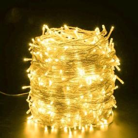 img 4 attached to 🎄 Quntis 328FT 500 LEDs Warm White Christmas String Lights - Xmas Tree Cluster Lights with 8 Modes, Waterproof for Outdoor Indoor Holiday Wedding Party Decoration - UL588 Approved