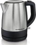 🍵 hamilton beach electric tea kettle 40998: cordless, auto-shutoff, stainless steel логотип