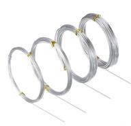 🔧 bbto aluminum craft wire: versatile metal wire set for diy sculpture and crafts - 4 sizes, 4 rolls, 16.4 feet each (silver) logo