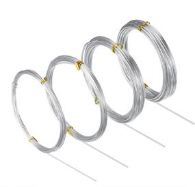 img 4 attached to 🔧 BBTO Aluminum Craft Wire: Versatile Metal Wire Set for DIY Sculpture and Crafts - 4 Sizes, 4 Rolls, 16.4 Feet Each (Silver)
