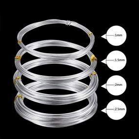 img 3 attached to 🔧 BBTO Aluminum Craft Wire: Versatile Metal Wire Set for DIY Sculpture and Crafts - 4 Sizes, 4 Rolls, 16.4 Feet Each (Silver)