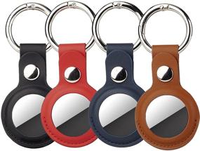img 4 attached to Leather Anti Lost Keychain，Scratch Protective Compatible