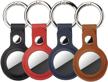 leather anti lost keychain，scratch protective compatible logo