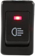 🚘 esupport car red led fog light rocker switch 4pin 12v 35a on off bright rear front, toggle switch for enhanced visibility logo