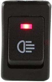 img 4 attached to 🚘 ESUPPORT Car Red LED Fog Light Rocker Switch 4Pin 12V 35A ON OFF Bright Rear Front, Toggle Switch for Enhanced Visibility