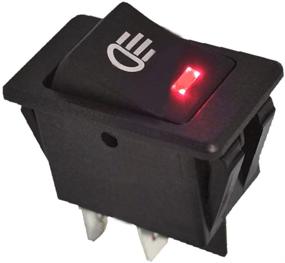 img 3 attached to 🚘 ESUPPORT Car Red LED Fog Light Rocker Switch 4Pin 12V 35A ON OFF Bright Rear Front, Toggle Switch for Enhanced Visibility