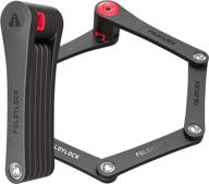 folding bicycle lock - patented foldylock classic: sleek high-security design - heavy-duty anti-theft smart secure guard for bikes or scooters, complete with frame mount - 95 cm logo