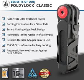 img 3 attached to Folding Bicycle Lock - Patented FoldyLock Classic: Sleek High-Security Design - Heavy-Duty Anti-Theft Smart Secure Guard for Bikes or Scooters, Complete with Frame Mount - 95 cm