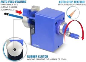 img 2 attached to 🔵 Голубой карандаш точилка Carl CP-100A Coloris