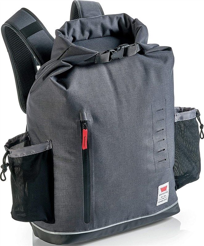 warn 102862 epic trail gear: roll-top backpack with adjustable shoulder and sternum straps 로고