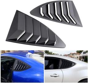 img 2 attached to 🚗 Enhance Your Ride with DXGTOZA Rear Side Window Louvers for Scion FR-S, Subaru BRZ, and Toyota 86 - Racing Style Air Vent Louver Scoop Shades Cover (2013-2021)