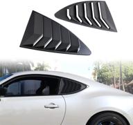 🚗 enhance your ride with dxgtoza rear side window louvers for scion fr-s, subaru brz, and toyota 86 - racing style air vent louver scoop shades cover (2013-2021) logo