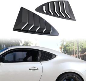 img 4 attached to 🚗 Улучшите свою поездку с задней боковой шторкой для окна DXGTOZA для Scion FR-S, Subaru BRZ и Toyota 86 - луверсов из гоночного стиля с крышкой для вентиляции воздуха (2013-2021)