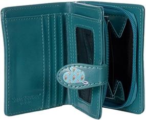 img 2 attached to 👛 Stylish Shag Wear Women's Vegan PU Faux Leather Colorful Small Wallet - Zipper Closure Inside!