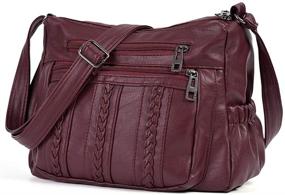 img 4 attached to ELDA Crossbody Leather 👜 Handbags & Wallets for Women