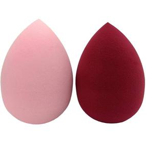 img 4 attached to Qpeuim Makeup Sponge Blender Beauty Foundation Blending Sponge – Flawless Application for Liquid, Cream, and Powder Makeup, Multi-colored Sponges, 2 Pack