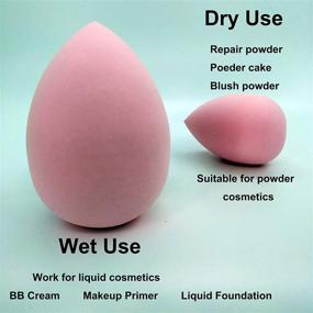 img 2 attached to Qpeuim Makeup Sponge Blender Beauty Foundation Blending Sponge – Flawless Application for Liquid, Cream, and Powder Makeup, Multi-colored Sponges, 2 Pack