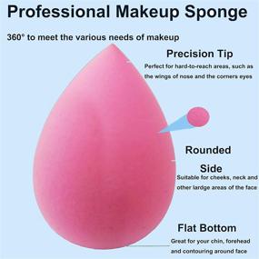 img 1 attached to Qpeuim Makeup Sponge Blender Beauty Foundation Blending Sponge – Flawless Application for Liquid, Cream, and Powder Makeup, Multi-colored Sponges, 2 Pack