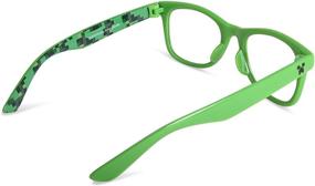 img 2 attached to 🕶️ Pan Oceanic Minecraft Kids Blue Light Blocking Glasses | Ultimate Eyewear Protection for Games and Screens | Age 2-10 | Minecraft Green