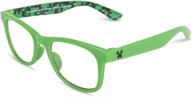 🕶️ pan oceanic minecraft kids blue light blocking glasses | ultimate eyewear protection for games and screens | age 2-10 | minecraft green logo