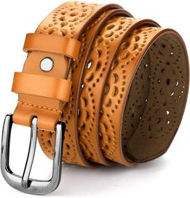 img 4 attached to Uxcell Hollow Vintage Leather Inches 46 Women's Accessories for Belts