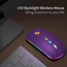 img 1 attached to 🖱️ Rechargeable Slim Silent Wireless Mouse - LED Wireless Mouse, 2.4G Portable Computer Mouse, Mobile Optical Mouse for Laptop, Notebook, PC, Computer, MacBook - 3 Adjustable DPI