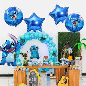 img 3 attached to 🎈 Colorful 5pcs Lilo and Stitch Aluminum Film Balloons: Perfect Stitch Birthday Party Decorations and Supplies for an Unforgettable Children's Birthday Celebration