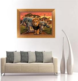 img 2 attached to 🎨 AIRDEA Diamond Painting Animals DIY Kits for Adults and Kids - Full Drill Round 5D Gem Art Embroidery Rhinestone Arts Canvas Wall Decor 30x30cm - Mandala