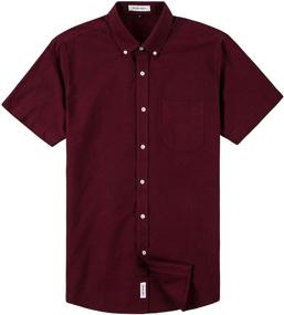 img 4 attached to MUSE FATH Wine Red Men's Pocket Shirt, Regular Fit, XXL Size – Clothing