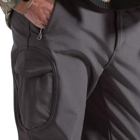 img 2 attached to Ultimate Winter Gear: FREE SOLDIER Men's Outdoor Softshell Fleece Lined Cargo Pants with Belt