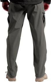 img 3 attached to Ultimate Winter Gear: FREE SOLDIER Men's Outdoor Softshell Fleece Lined Cargo Pants with Belt