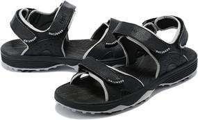 img 1 attached to NOXNEX Spikeless Sandals Adjustable Blackgreen Sports & Fitness and Golf