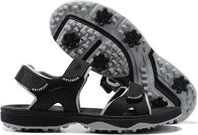 img 4 attached to NOXNEX Spikeless Sandals Adjustable Blackgreen Sports & Fitness and Golf