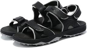 img 2 attached to NOXNEX Spikeless Sandals Adjustable Blackgreen Sports & Fitness and Golf