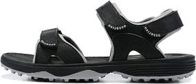 img 3 attached to NOXNEX Spikeless Sandals Adjustable Blackgreen Sports & Fitness and Golf