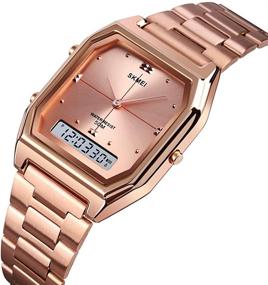 img 3 attached to Digital Stainless Electronic Waterproof Wristwatch Women's Watches