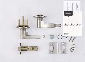 img 2 attached to Enhanced Satin Nickel Passage Door Lever by Amazon Basics - Optimal Performance Guaranteed