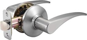 img 4 attached to Enhanced Satin Nickel Passage Door Lever by Amazon Basics - Optimal Performance Guaranteed