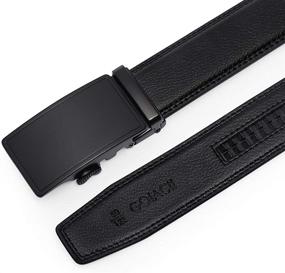 img 2 attached to 👔 GOIACII Leather Automatic Ratchet Buckle: Sleek and Stylish Men's Belt Accessory