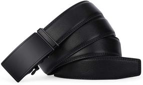 img 3 attached to 👔 GOIACII Leather Automatic Ratchet Buckle: Sleek and Stylish Men's Belt Accessory